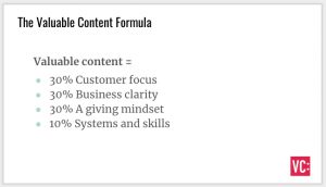 Valuable Content Formula Slide
